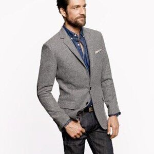 J.Crew Ludlow Jacket 42L – 100% Wool Yorkshire Tweed by Moon England – Charcoal